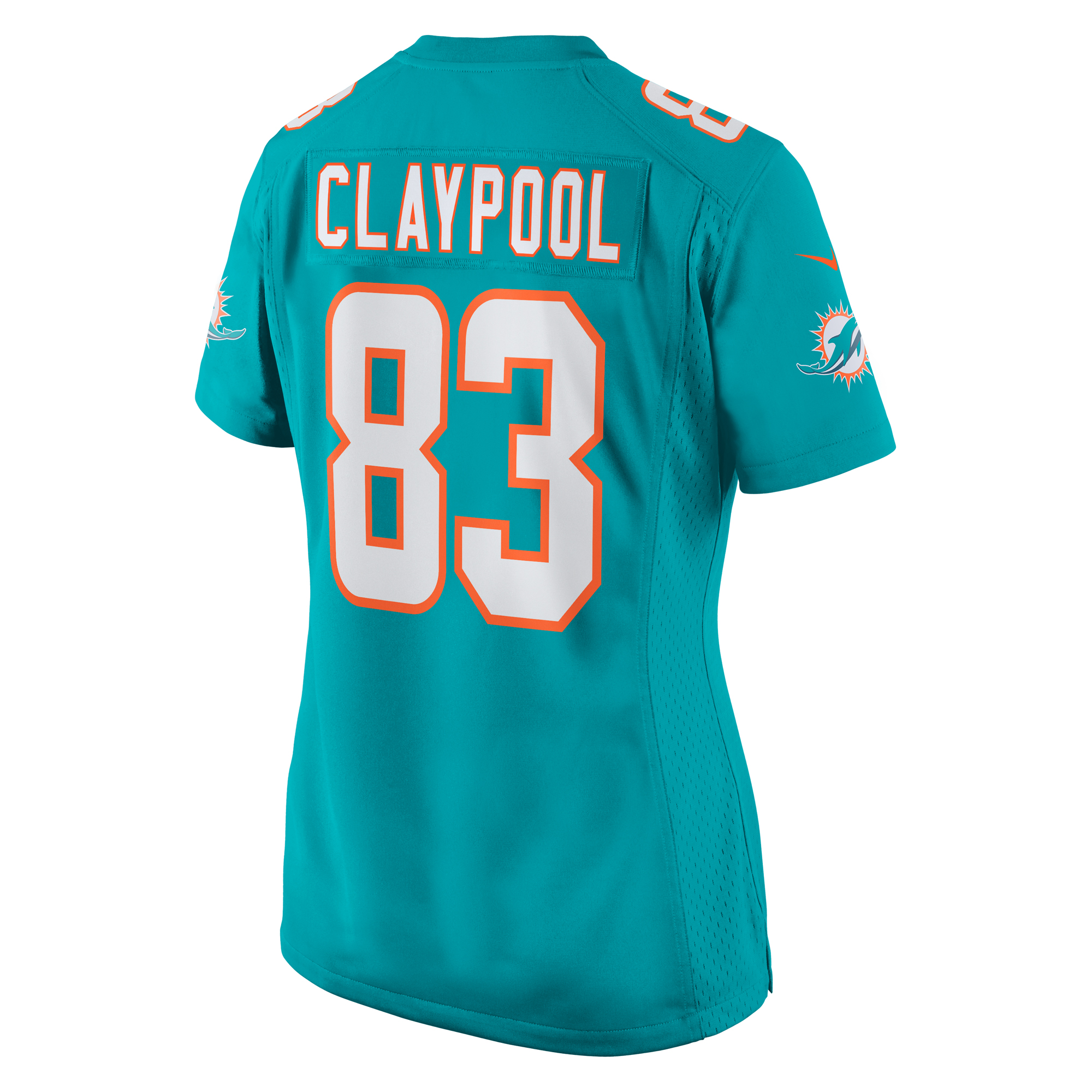 Miami Dolphins Chase Claypool Aqua Game NFL Jersey Women's