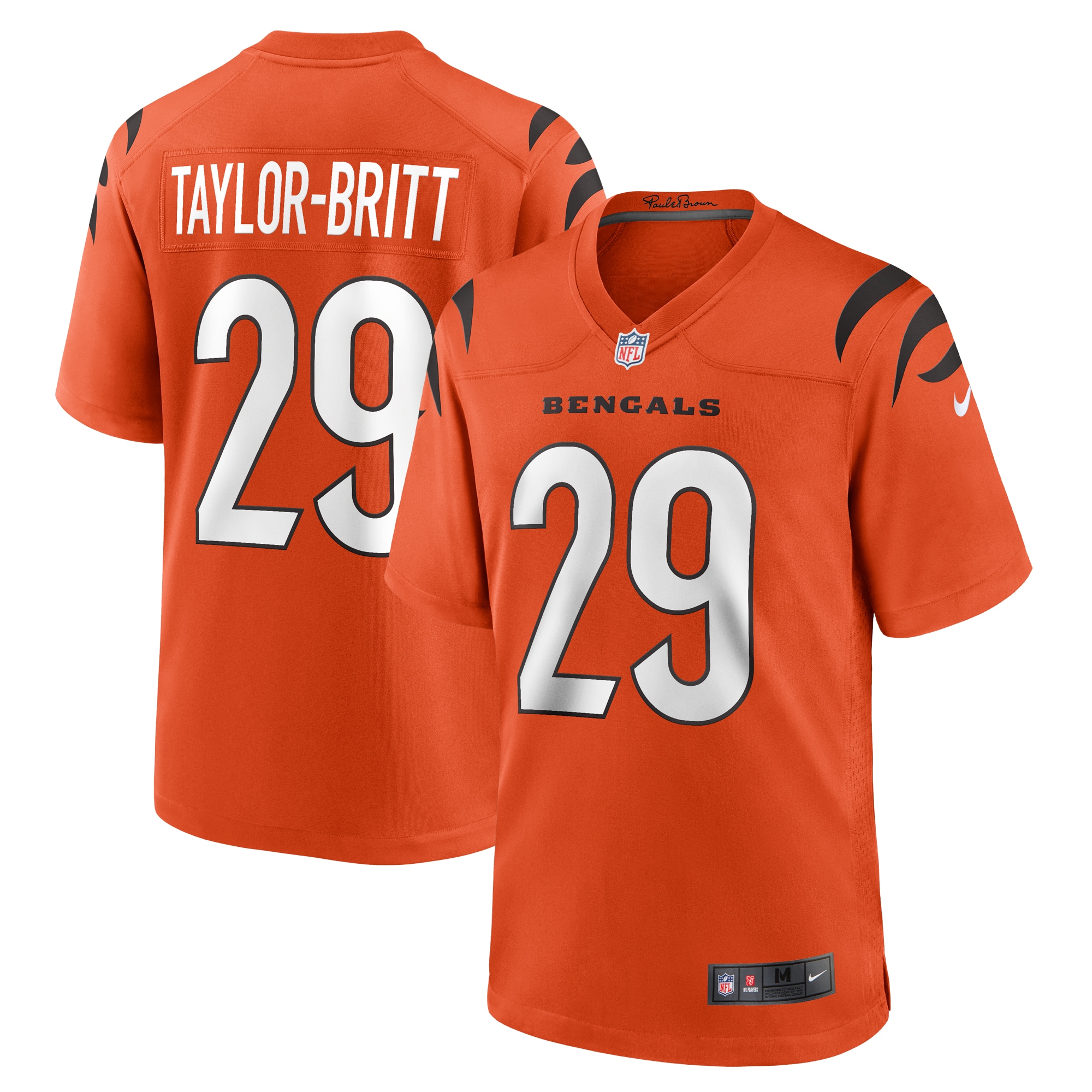 Cincinnati Bengals Cam Taylor-Britt Orange Alternate Game NFL Jersey Men's