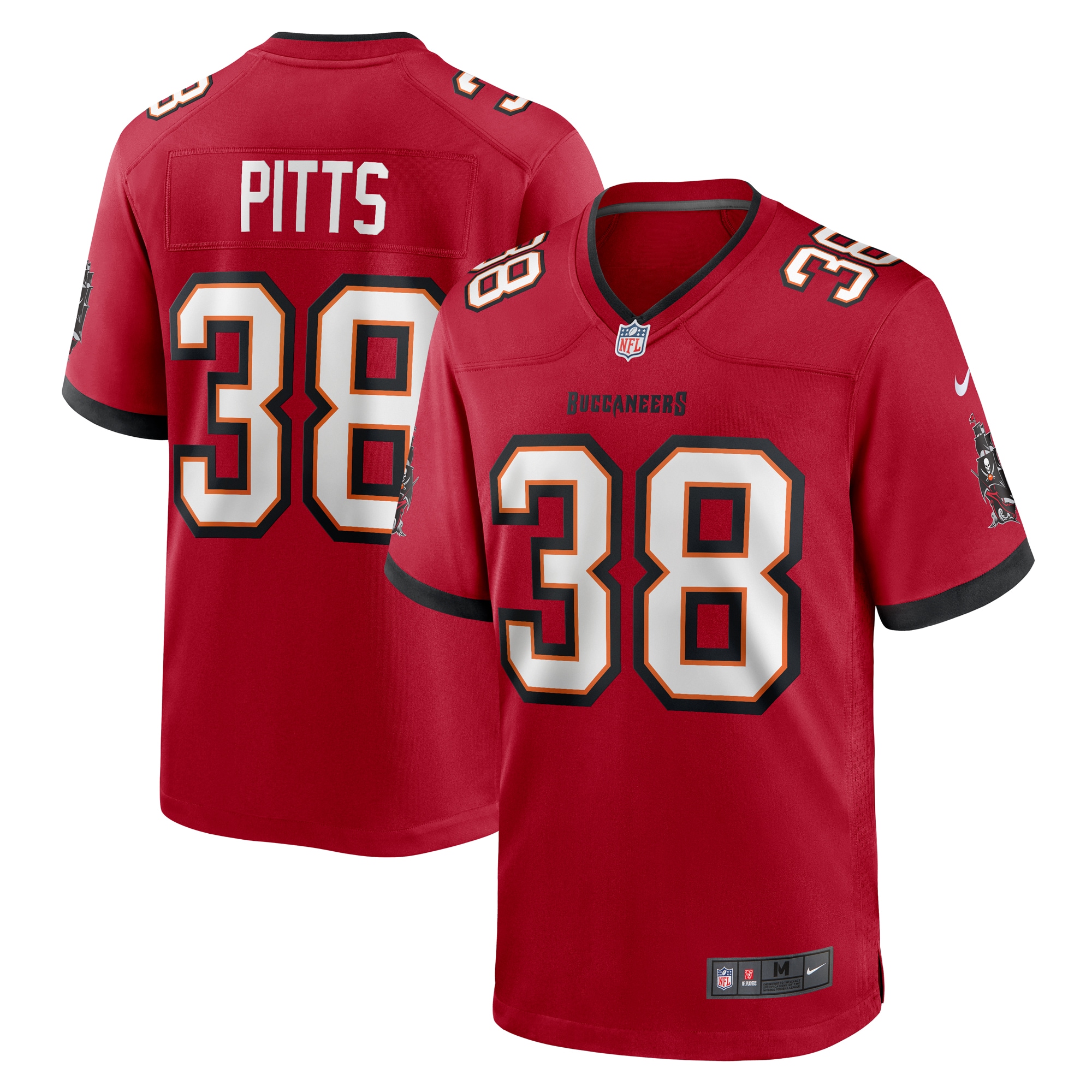Derrek Pitts Tampa Bay Buccaneers Nike  Game Jersey -  Red