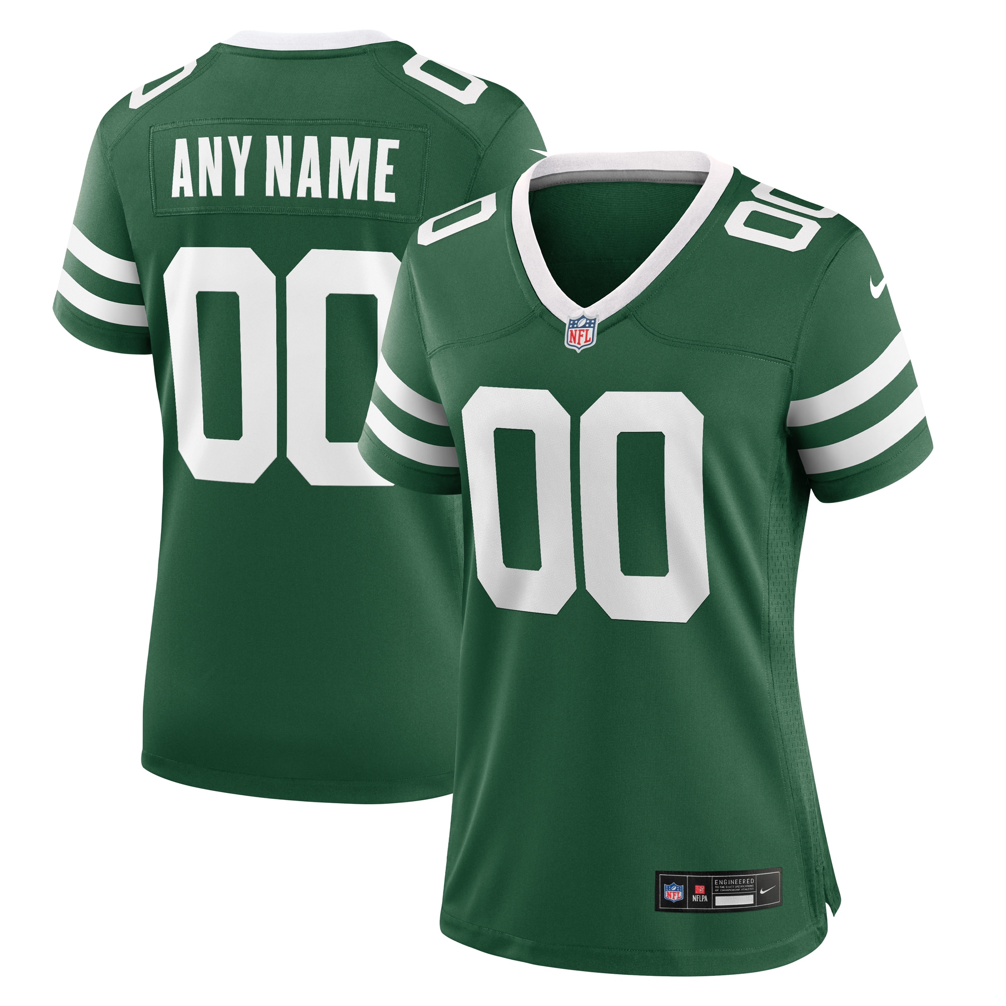 New York Jets Legacy Green Custom Game NFL Jersey Women's