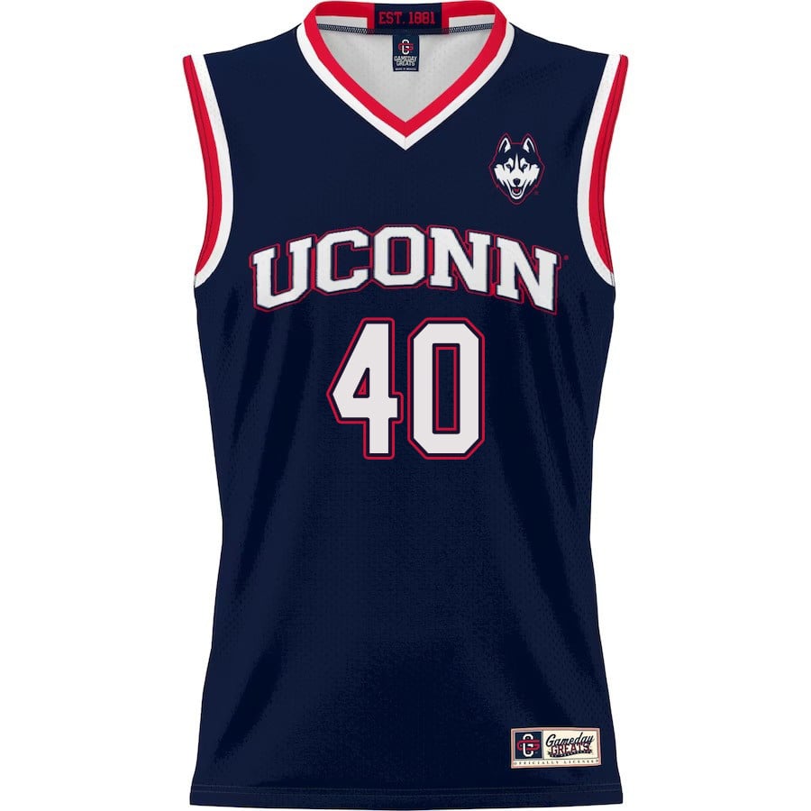 Andre Johnson Jr. 40 UConn Huskies Navy NCAA Jersey Men's