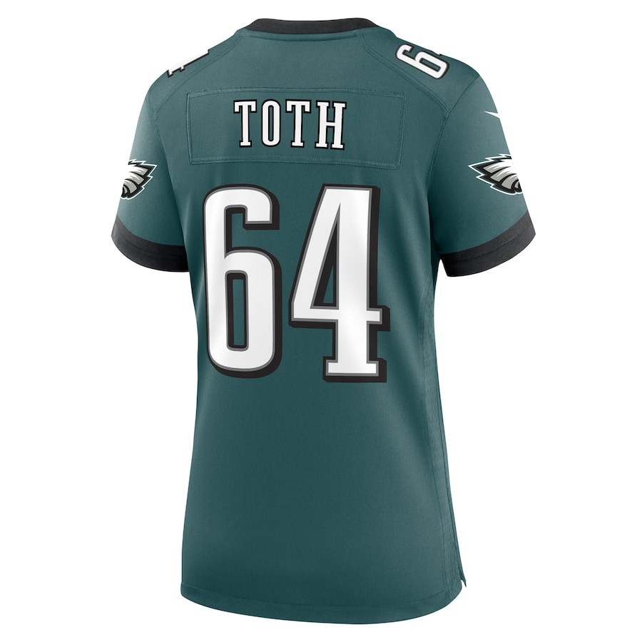 Brett Toth 64 Philadelphia Eagles Game Midnight Green NFL Jersey Women's