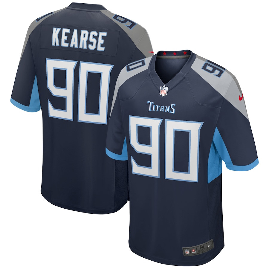 Jevon Kearse 90 Tennessee Titans Game Retired Navy NFL Jersey Men's