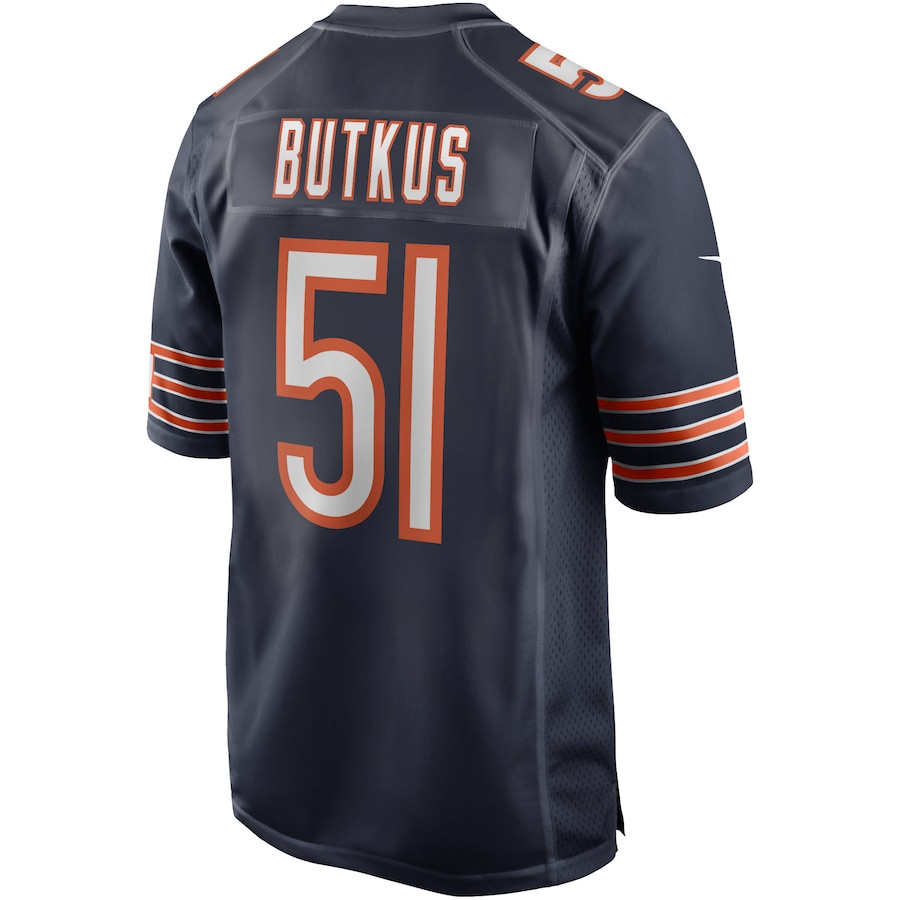 Dick Butkus 51 Chicago Bears Game Retired Navy NFL Jersey Men's