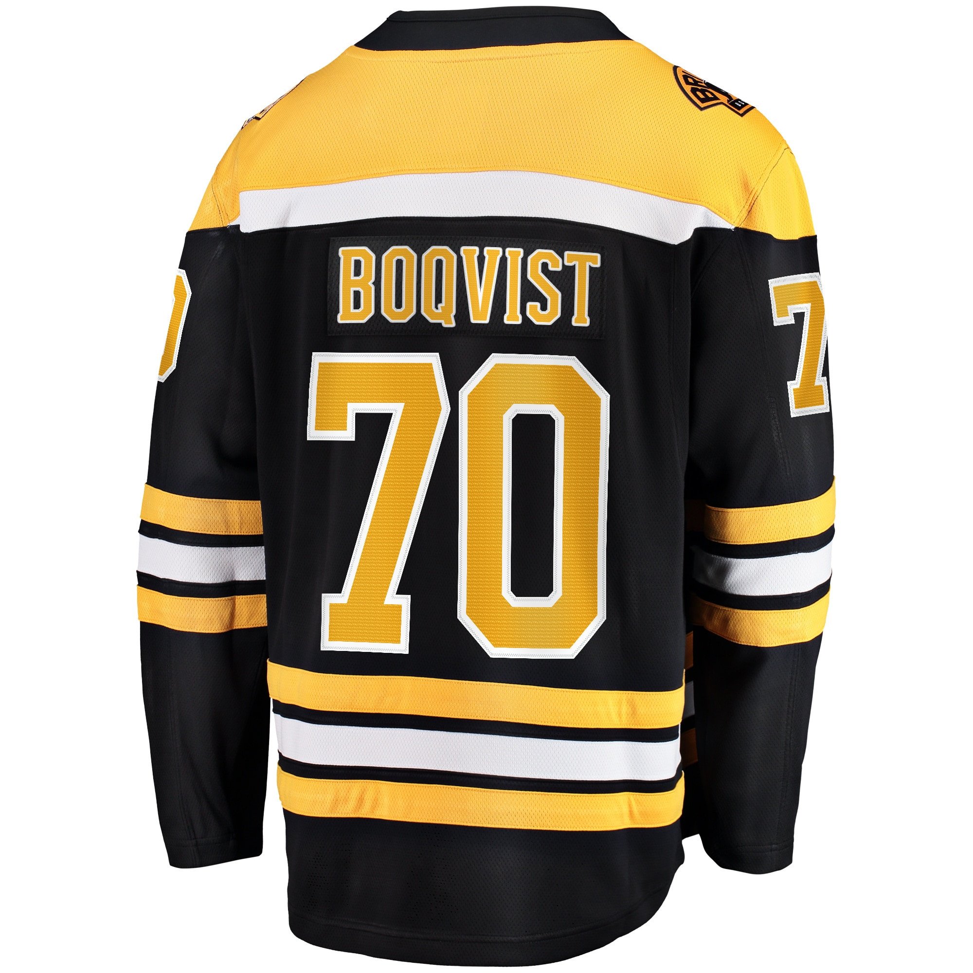 Jesper Boqvist 70 Boston Bruins Breakaway Home Black NHL Jersey Men's