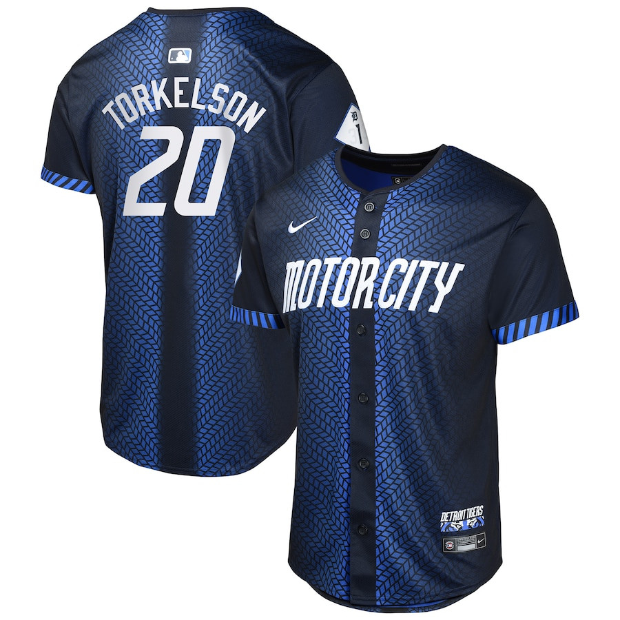 Spencer Torkelson 20 Detroit Tigers 2024 City Connect Limited Navy MLB Jersey Youth
