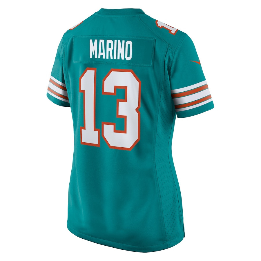 Dan Marino 13 Miami Dolphins Retired Aqua NFL Jersey Women's