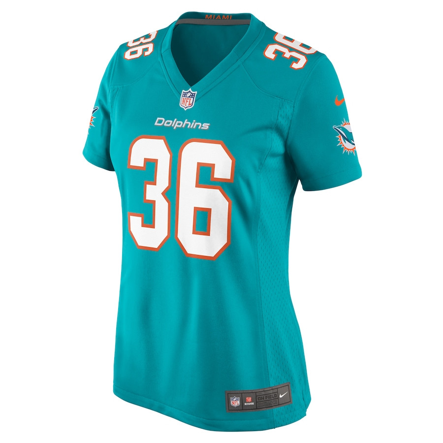 Storm Duck 36 Miami Dolphins Game Aqua NFL Jersey Women's