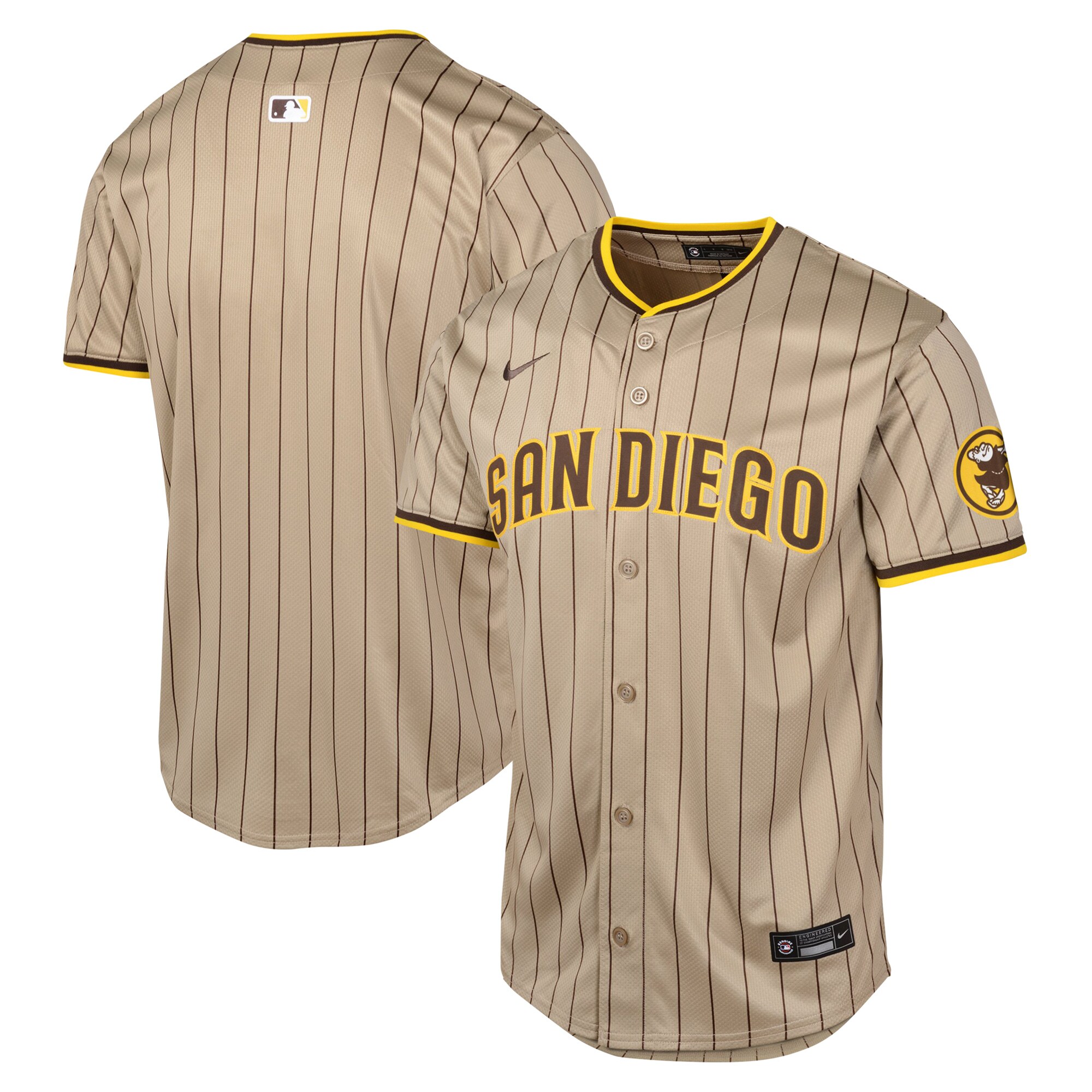San Diego Padres Tan Alternate Limited MLB Jersey Youth