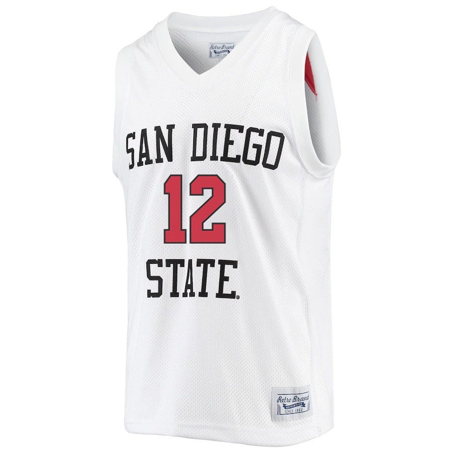 Darrion Trammell 12 San Diego State Aztecs 2023- Me White NCAA Jersey Men's