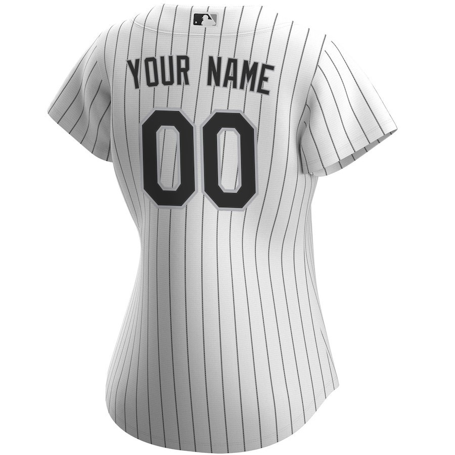 Chicago White Sox Home Custom White MLB Jersey Women's