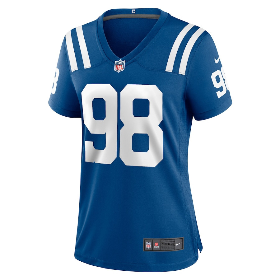Tony Siragusa 98 Indianapolis Colts Game Retired Player Royal NFL Jersey Women's