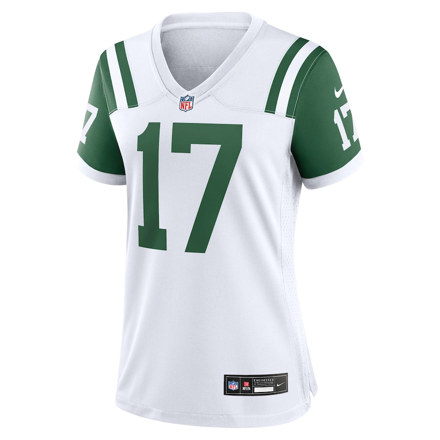 Davante Adams 17 New York Jets White Classic Alternate Game NFL Jersey Women's
