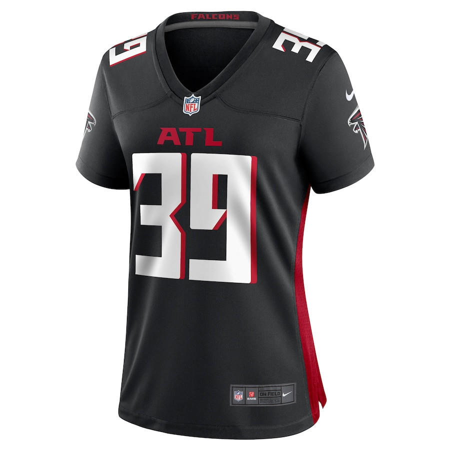Jacob Saylors 39 Atlanta Falcons Game Black NFL Jersey Women's