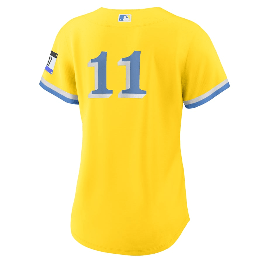 Rafael Devers 11 Boston Red Sox City Connect Gold MLB Jersey Women's