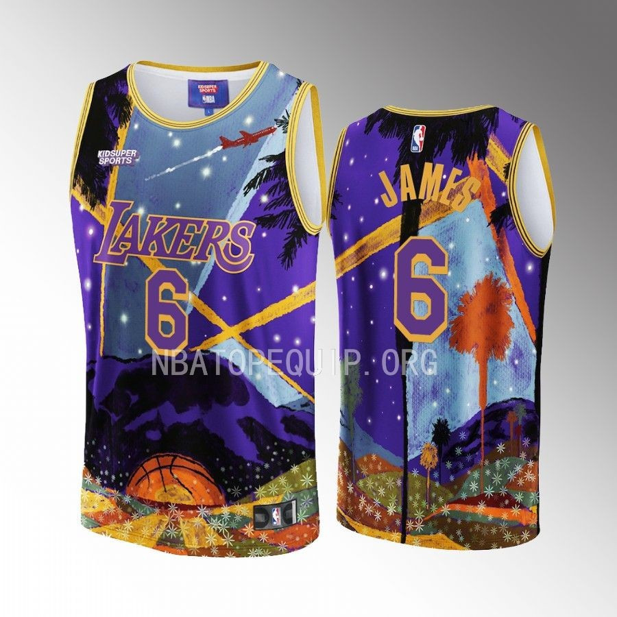 LeBron James 6 Los Angeles Lakers KidSuper Studio Unisex Hometown NBA Jersey Unisex