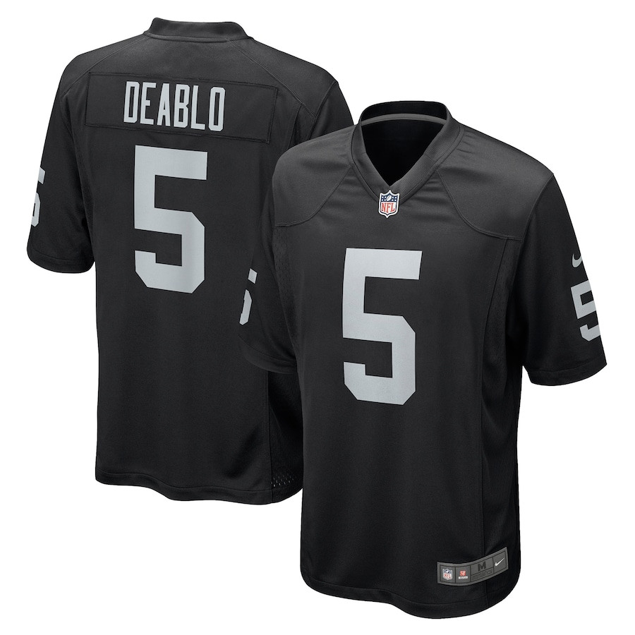 Divine Deablo 5 Las Vegas Raiders Game Black NFL Jersey Men's
