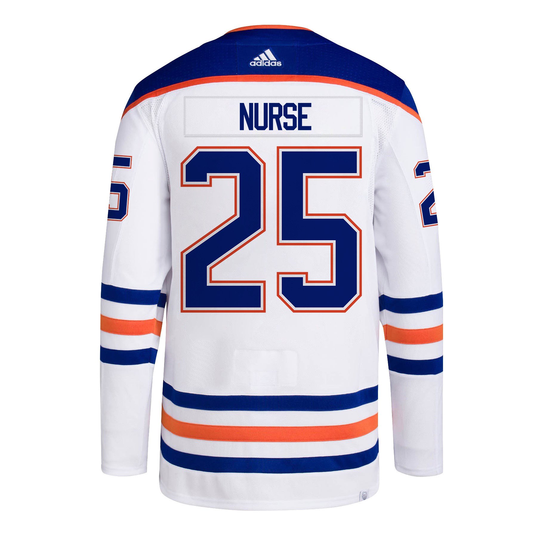Darnell Nurse 25 Edmonton Oilers 2024 Playoffs Patch Away White NHL Jersey Men's