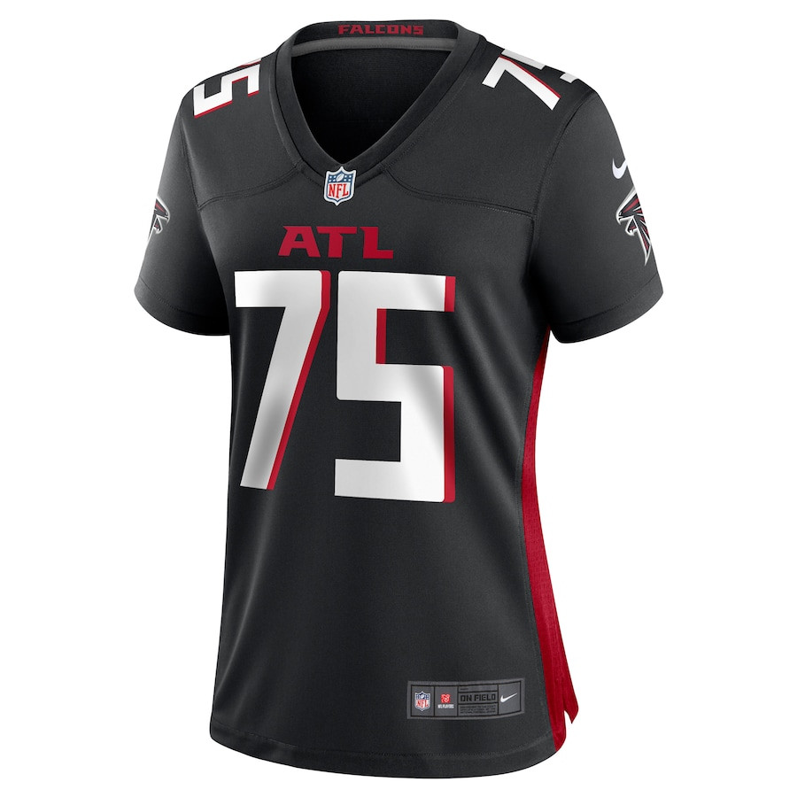 Kentavius Street 75 Atlanta Falcons Game Black NFL Jersey Women's