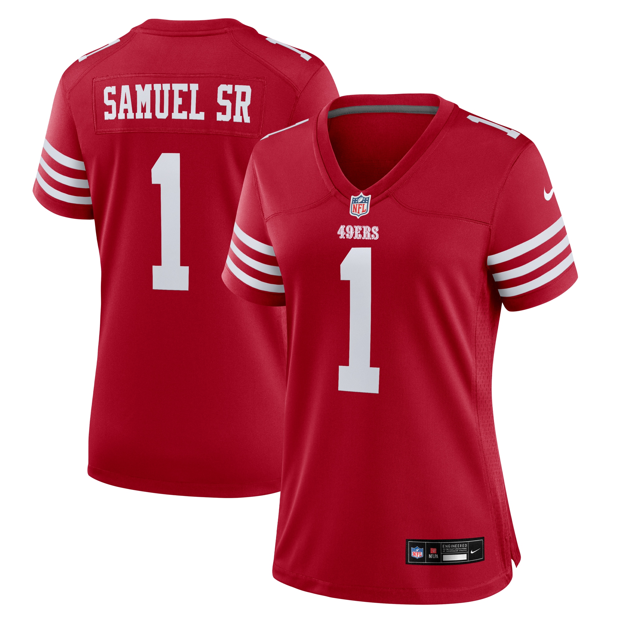 San Francisco 49ers Deebo Samuel Sr Scarlet Game NFL Jersey Women's