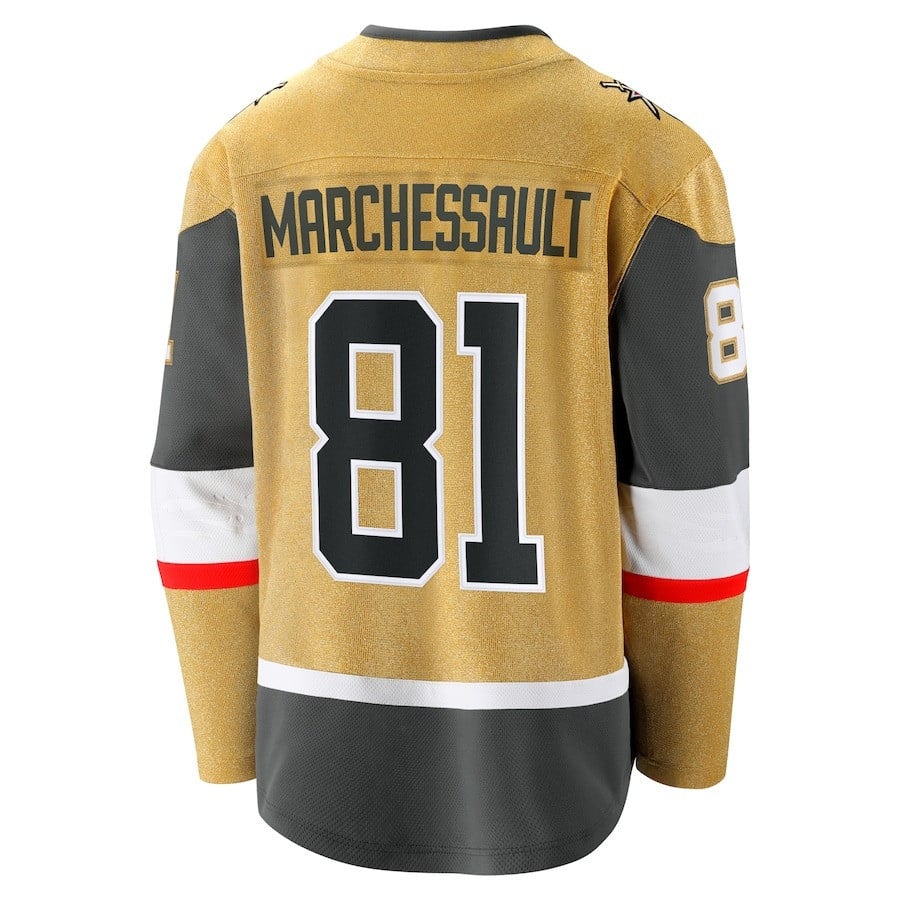 Jonathan Marchessault 81 Vegas Golden Knights 2023 Stanley Cup Final Home Breakaway Player Gold NHL Jersey Men's