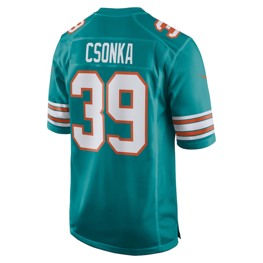 Larry Csonka 39 Miami Dolphins Retired Aqua NFL Jersey Men's