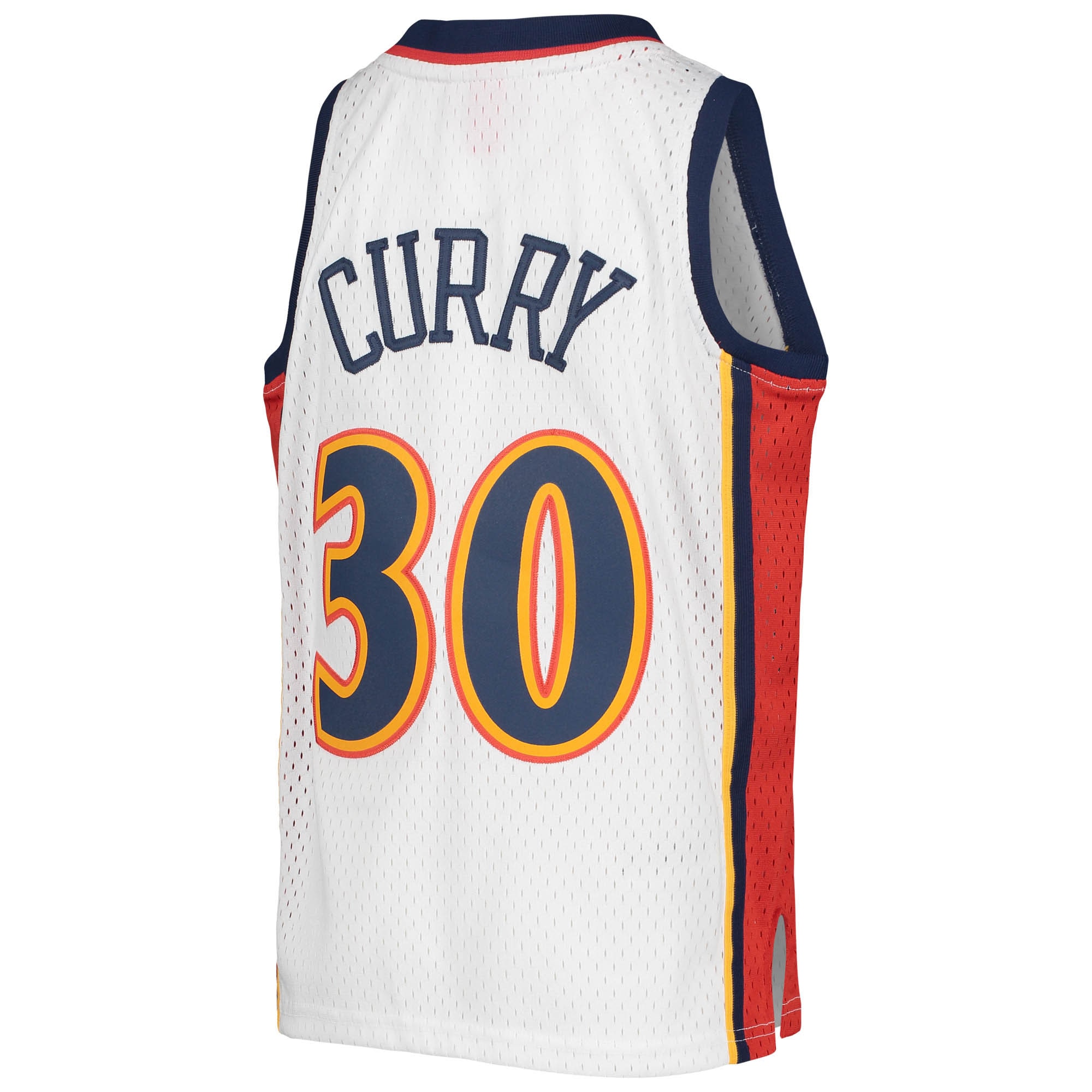 Mitchell Ness Stephen Curr White Golden State Warriors 2009-10 Hardwood Classics Swingman NBA Jersey Youth