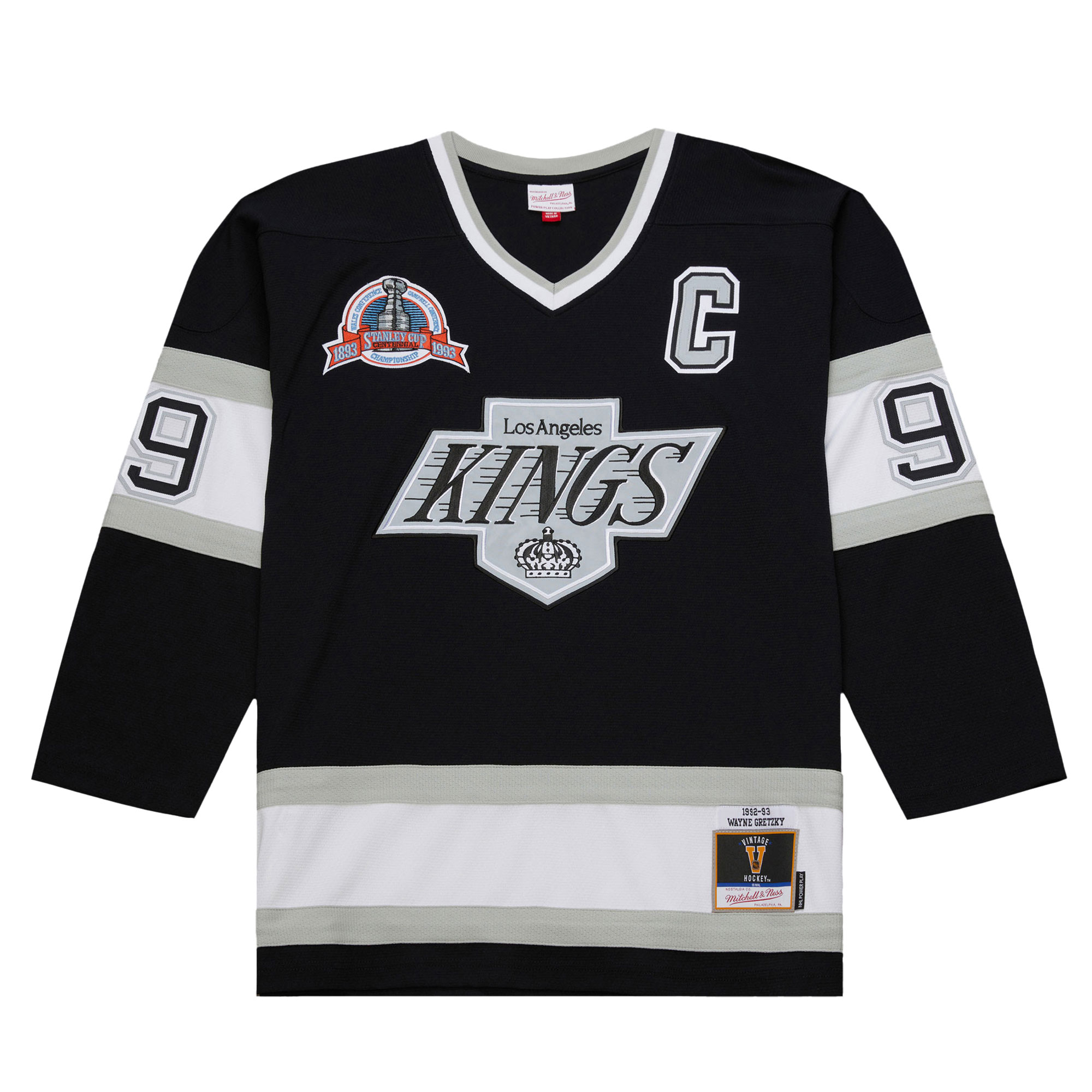 Los Angeles Kings Wayne Gretzky Black 1992-93 Power Play NHL Jersey Men's