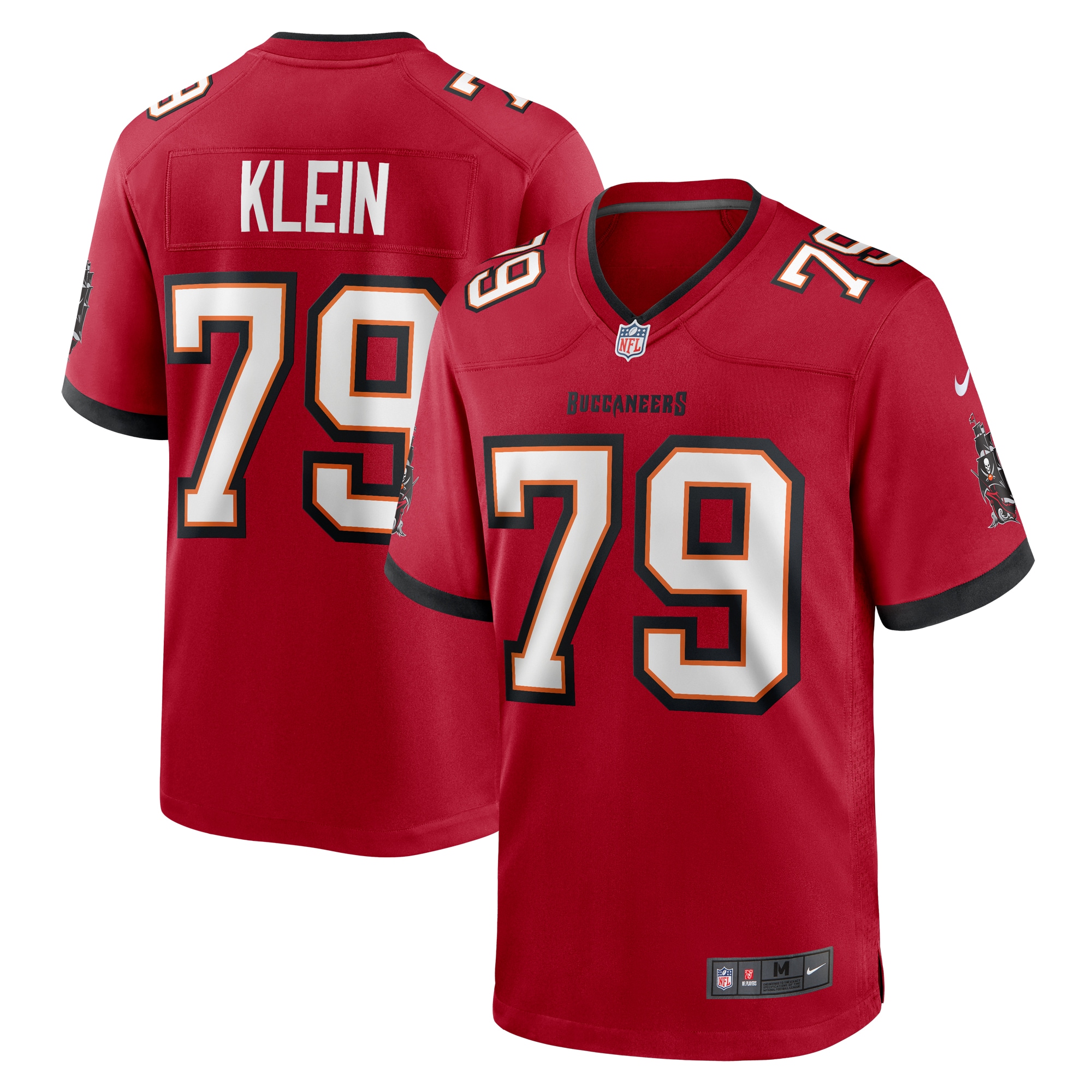 Tampa Bay Buccaneers Elijah Klein Red Game NFL Jersey Men's