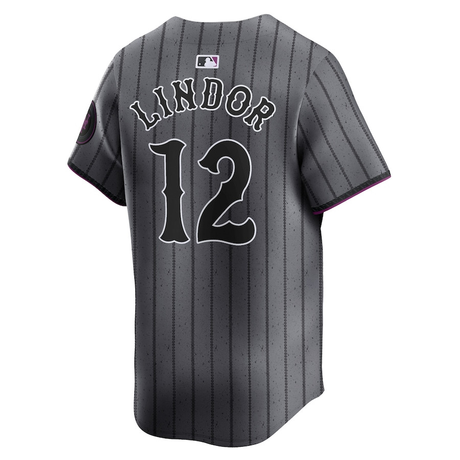Francisco Lindor 12 New York Mets 2024 City Connect Limited Graphite MLB Jersey Men's