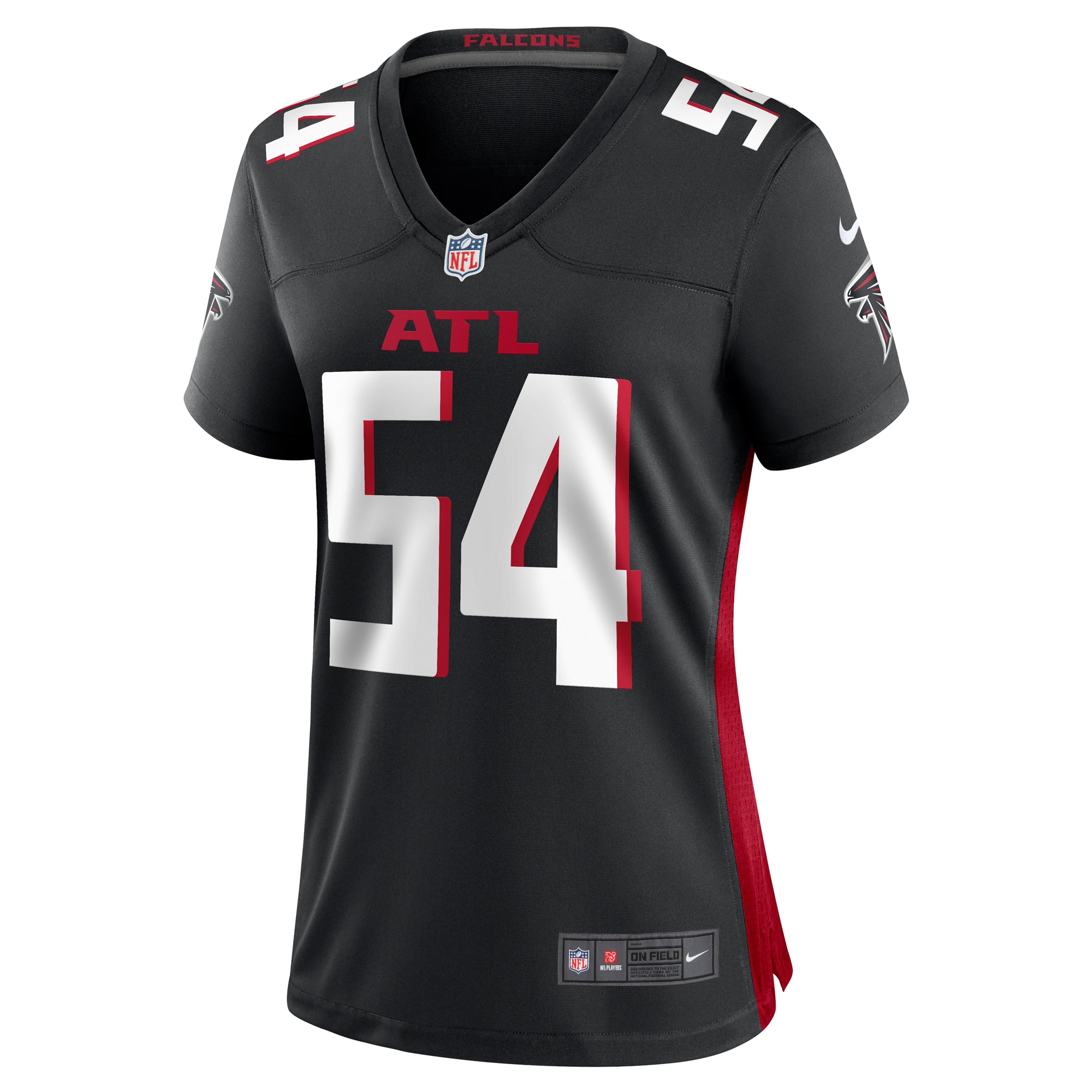 Atlanta Falcons Justin Shaffer Black Game NFL Jersey Women's