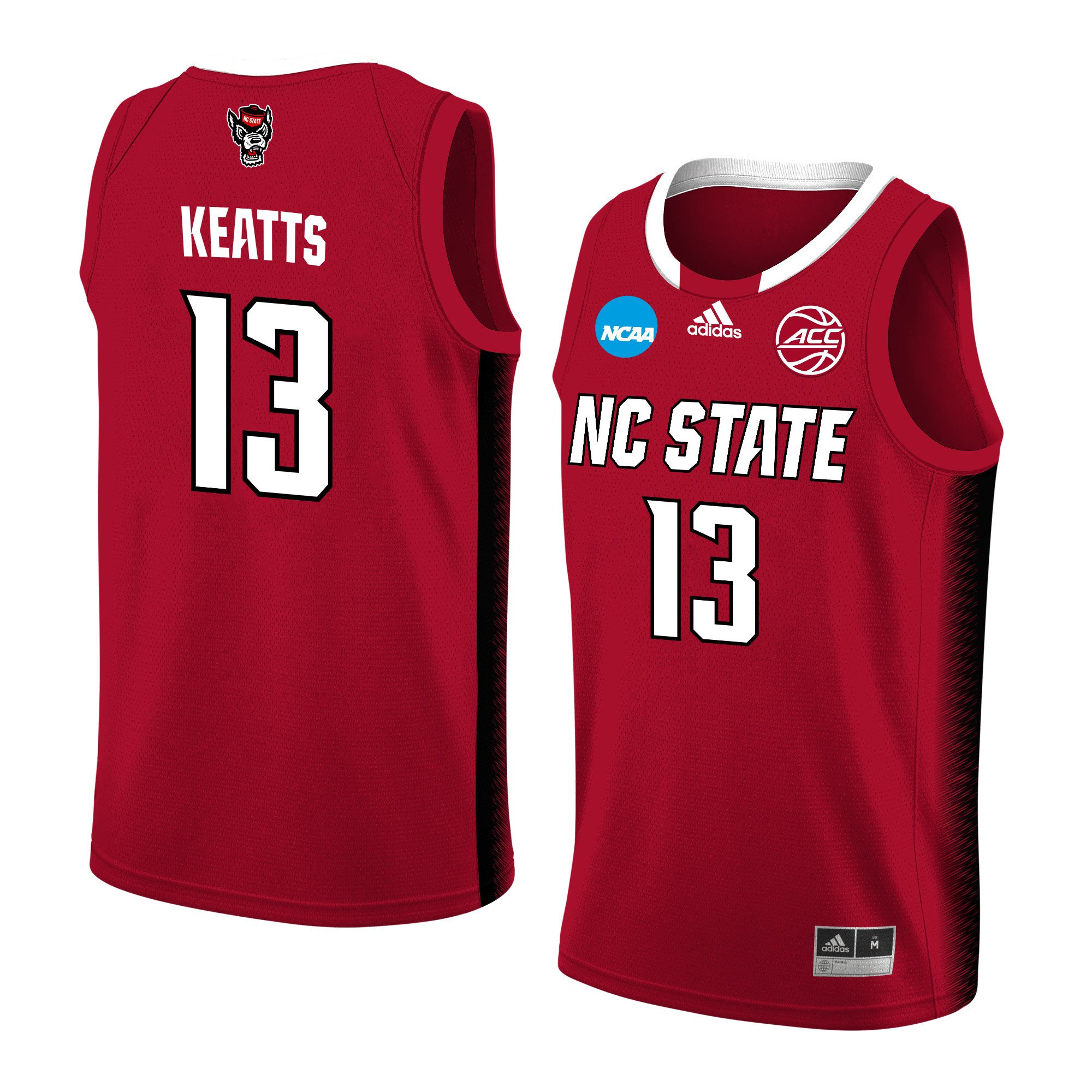 KJ Keatts 13 NC State Wolfpack 2024 Red Unisex NCAA Jersey Unisex