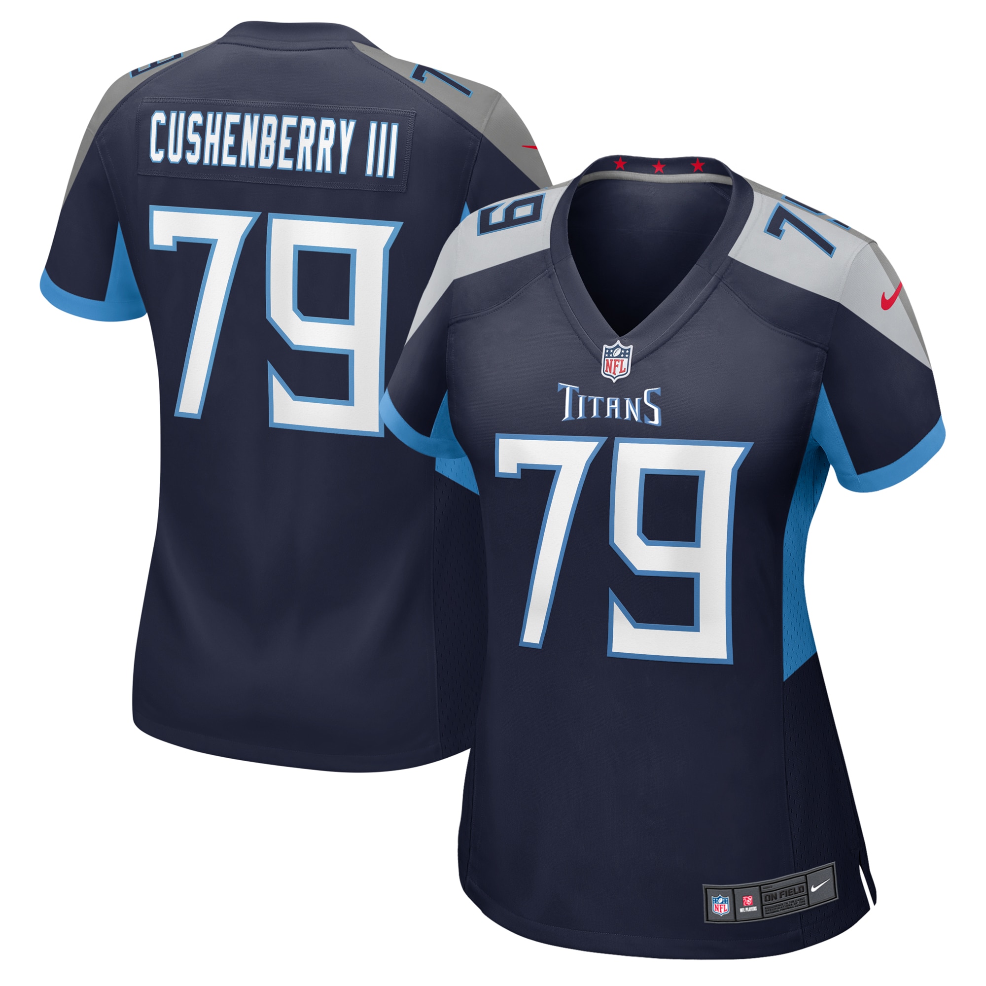 Tennessee Titans Lloyd Cushenberry III Navy Game NFL Jersey Women's