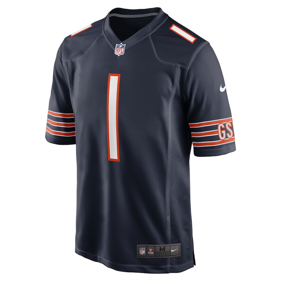 Jaylon Johnson 1 Chicago Bears Game Navy NFL Jersey Men's