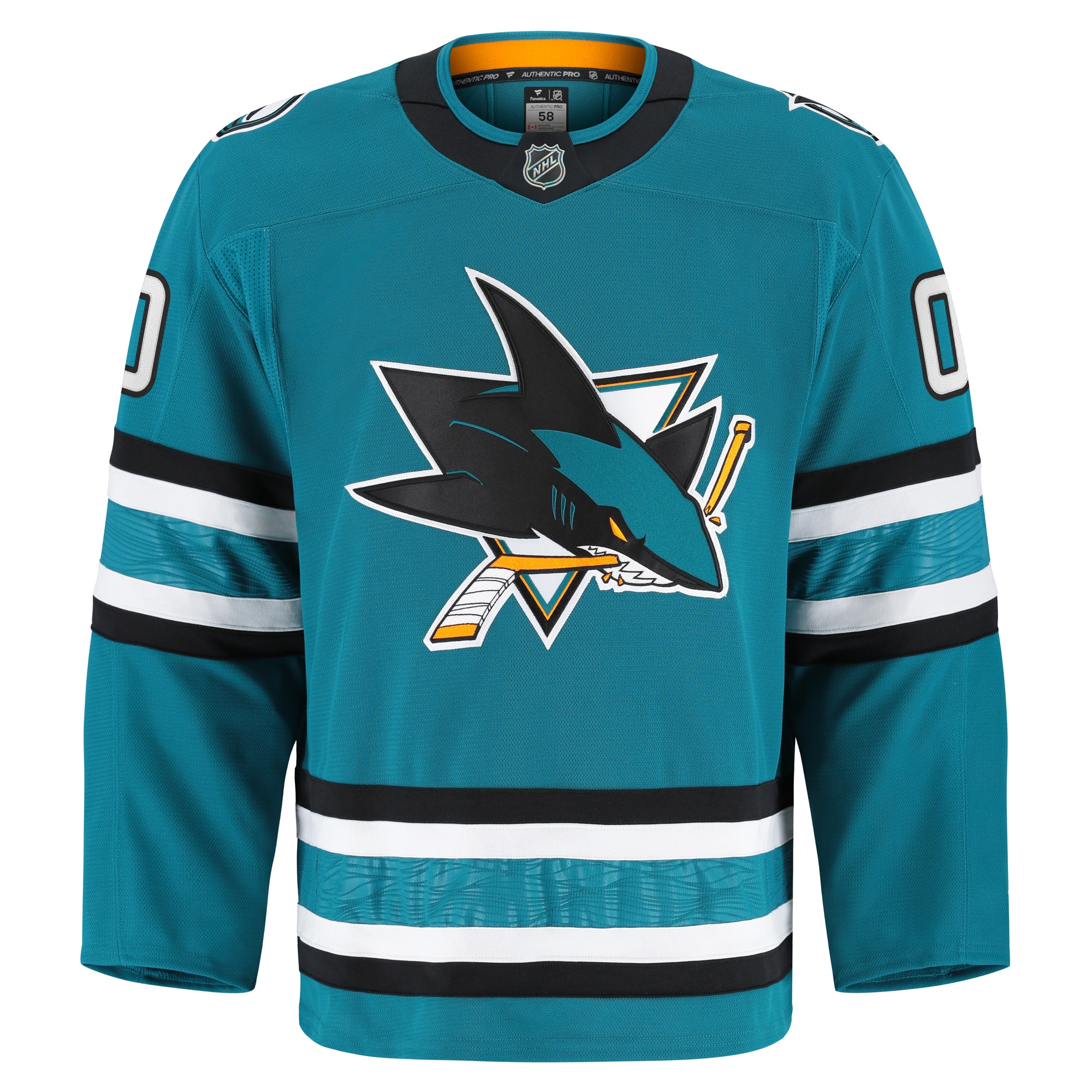 San Jose Sharks Teal Home Pro Custom NHL Jersey Men's