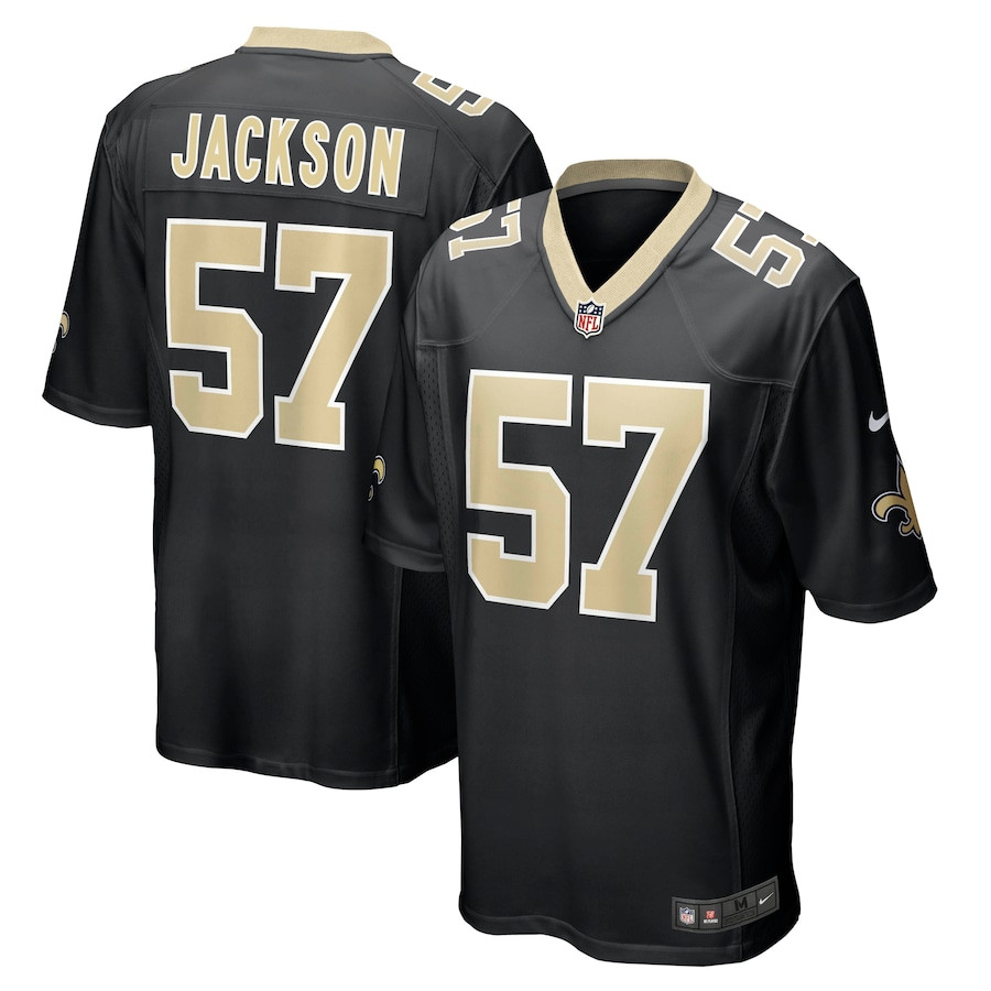 Rickey Jackson 57 New Orleans Saints Retired Black NFL Jersey Men's