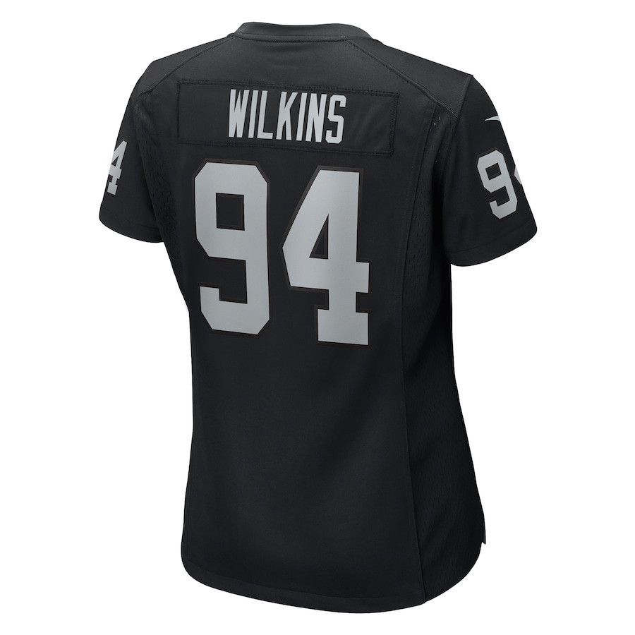 Christian Wilkins 94 Las Vegas Raiders Team Game Black NFL Jersey Women's
