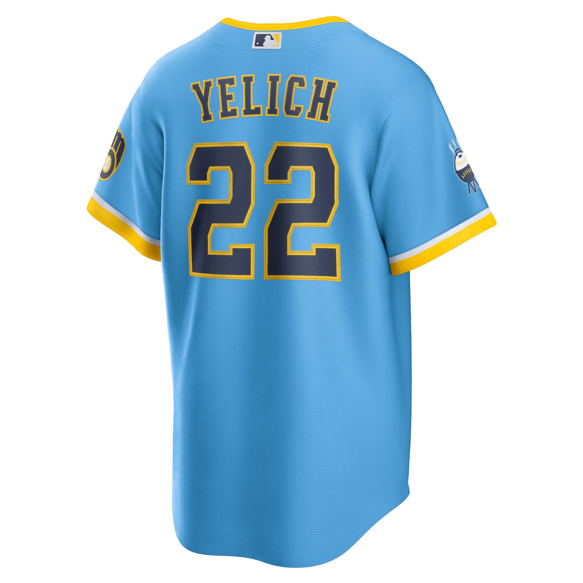 Milwaukee Brewers Christian Yelich Powder Blue City Connect Player MLB Jersey Men's