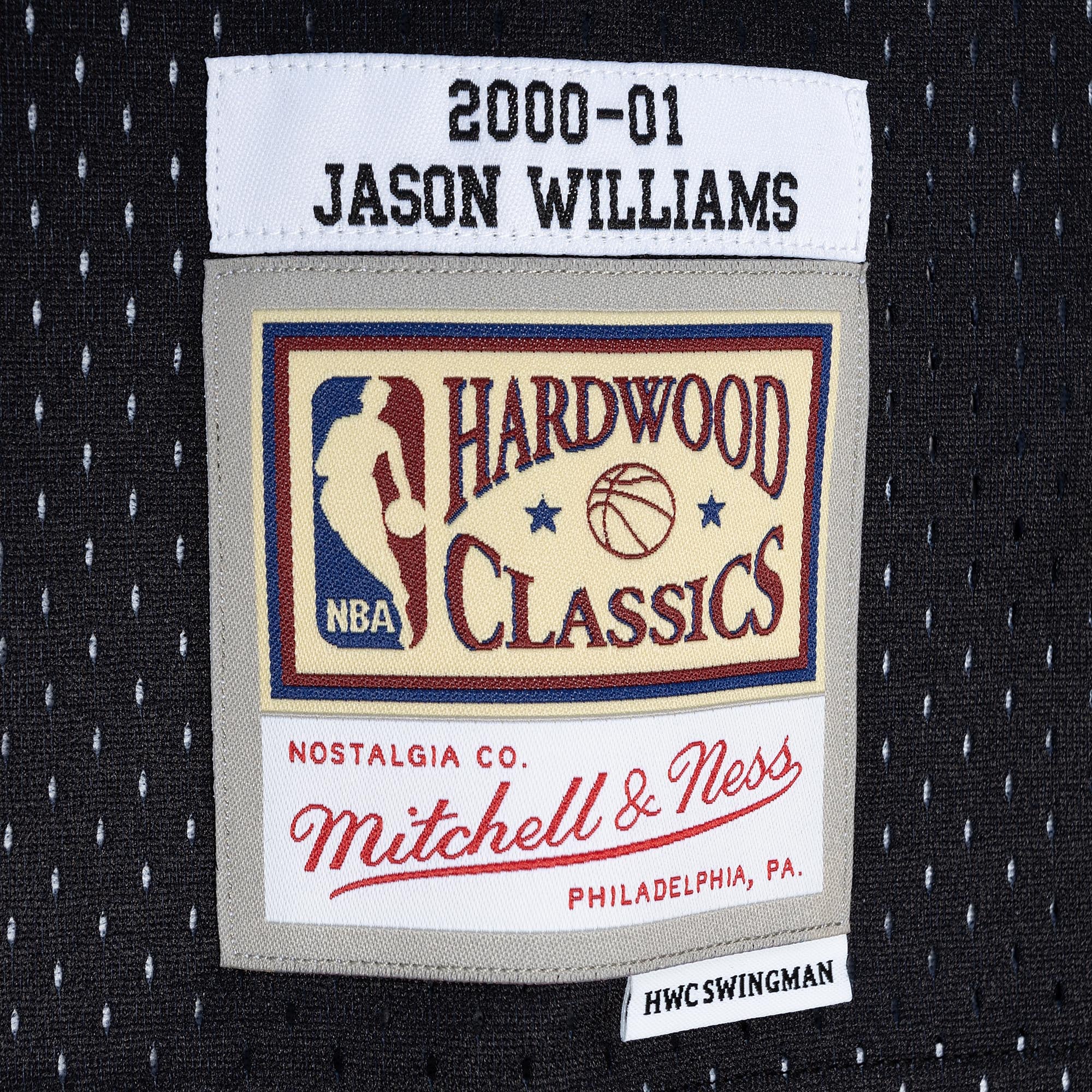 Mitchell Ness Jason Williams Purple/Black Sacramento Kings Hardwood Classics 2000/01 Split Swingman NBA Jersey Men's