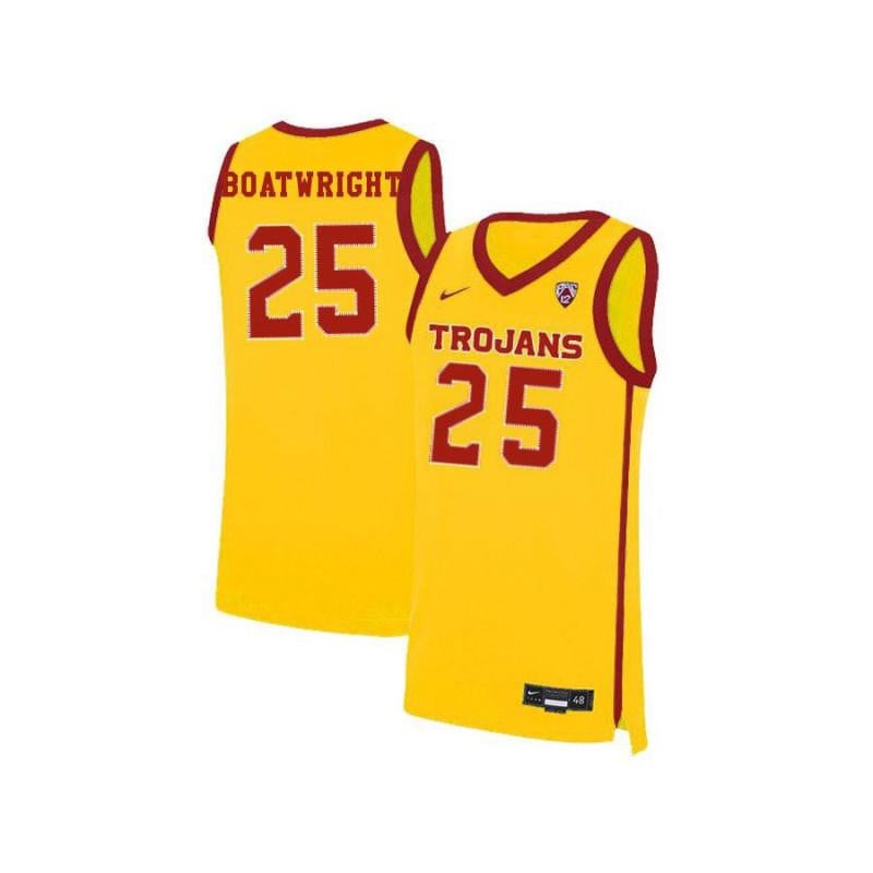 25 Bennie Boatwright Yellow Elite USC Trojans NCAA Jersey Men's