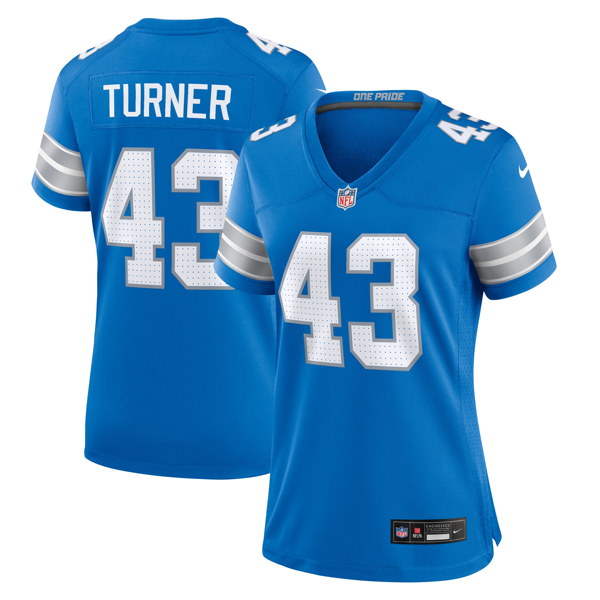 Detroit Lions James Turner Blue Game NFL Jersey Women's