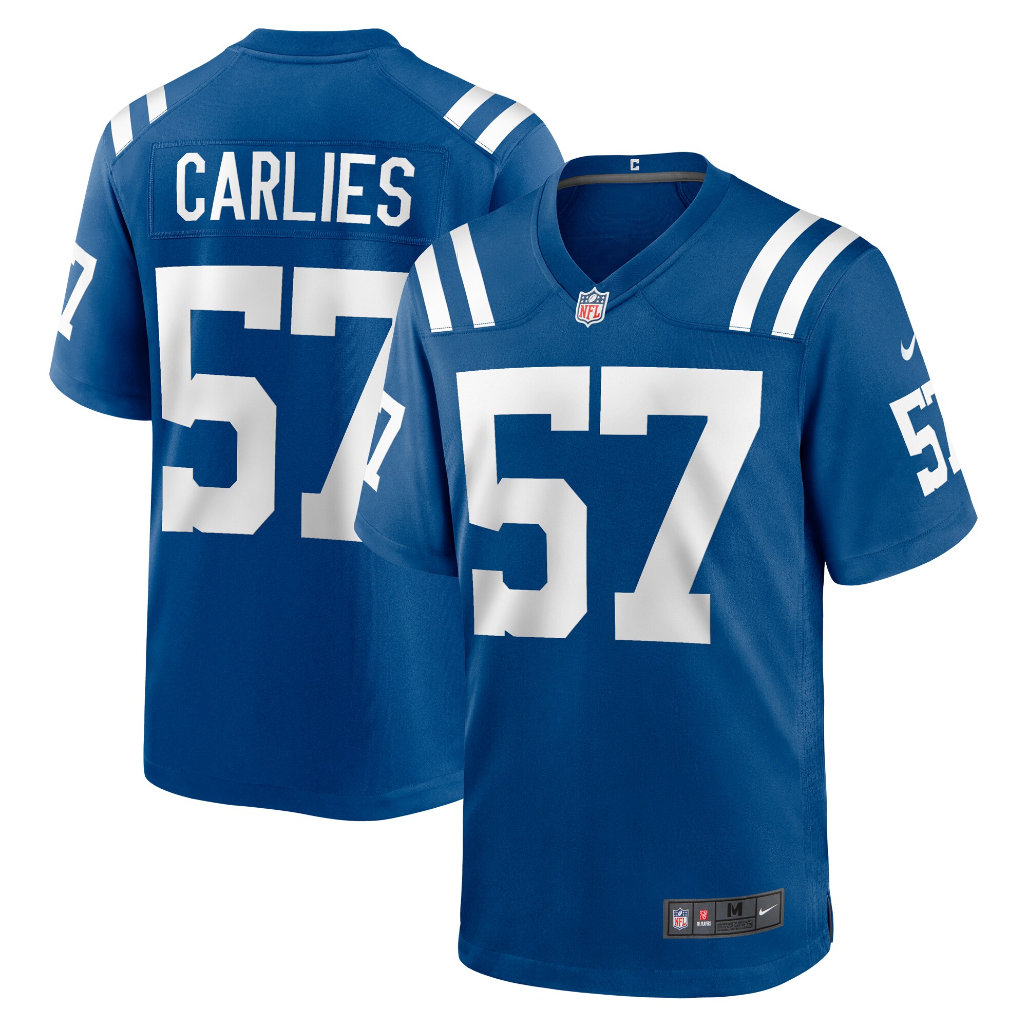 Indianapolis Colts Jaylon Carlies Royal Game NFL Jersey Men's