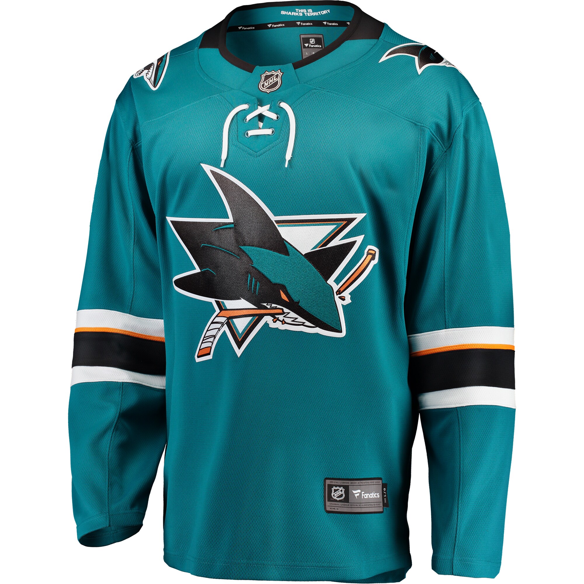 San Jose Sharks Teal Breakaway Home NHL Jersey Men's