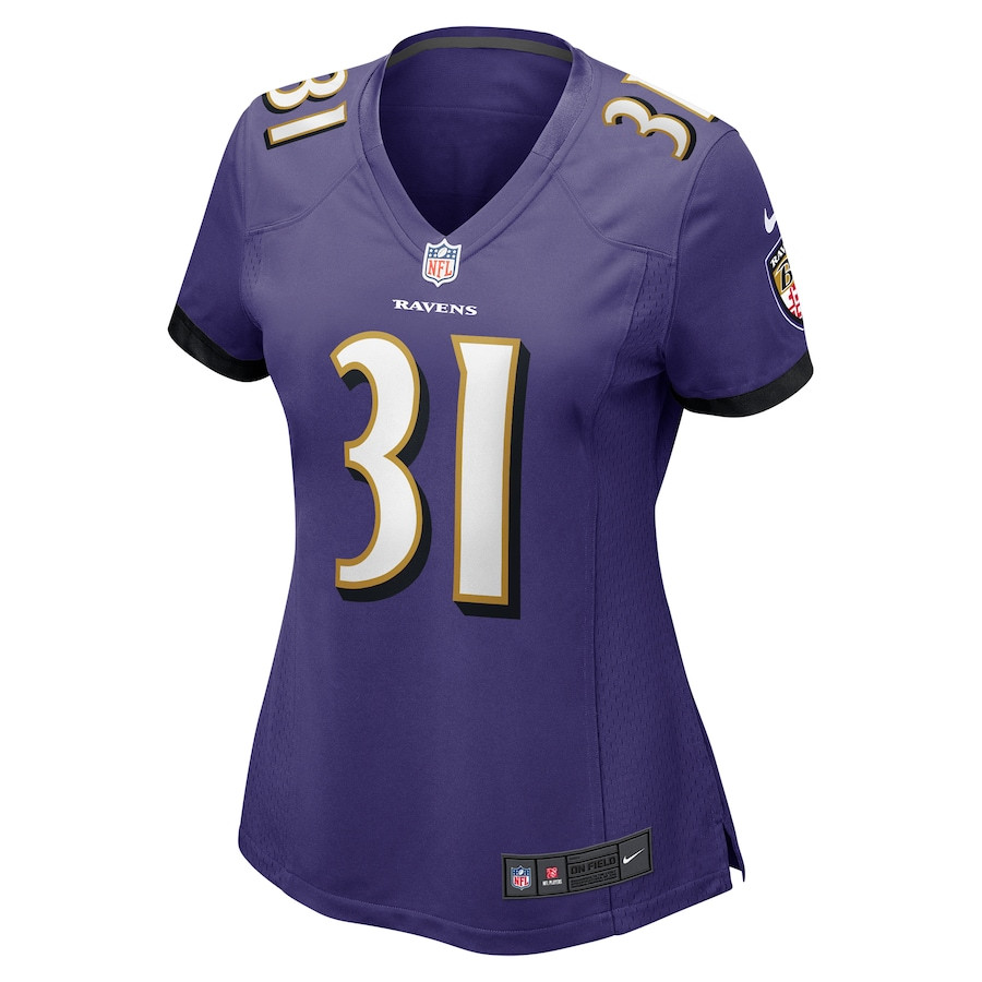 Dalvin Cook 31 Baltimore Ravens Game Purple NFL Jersey Women's