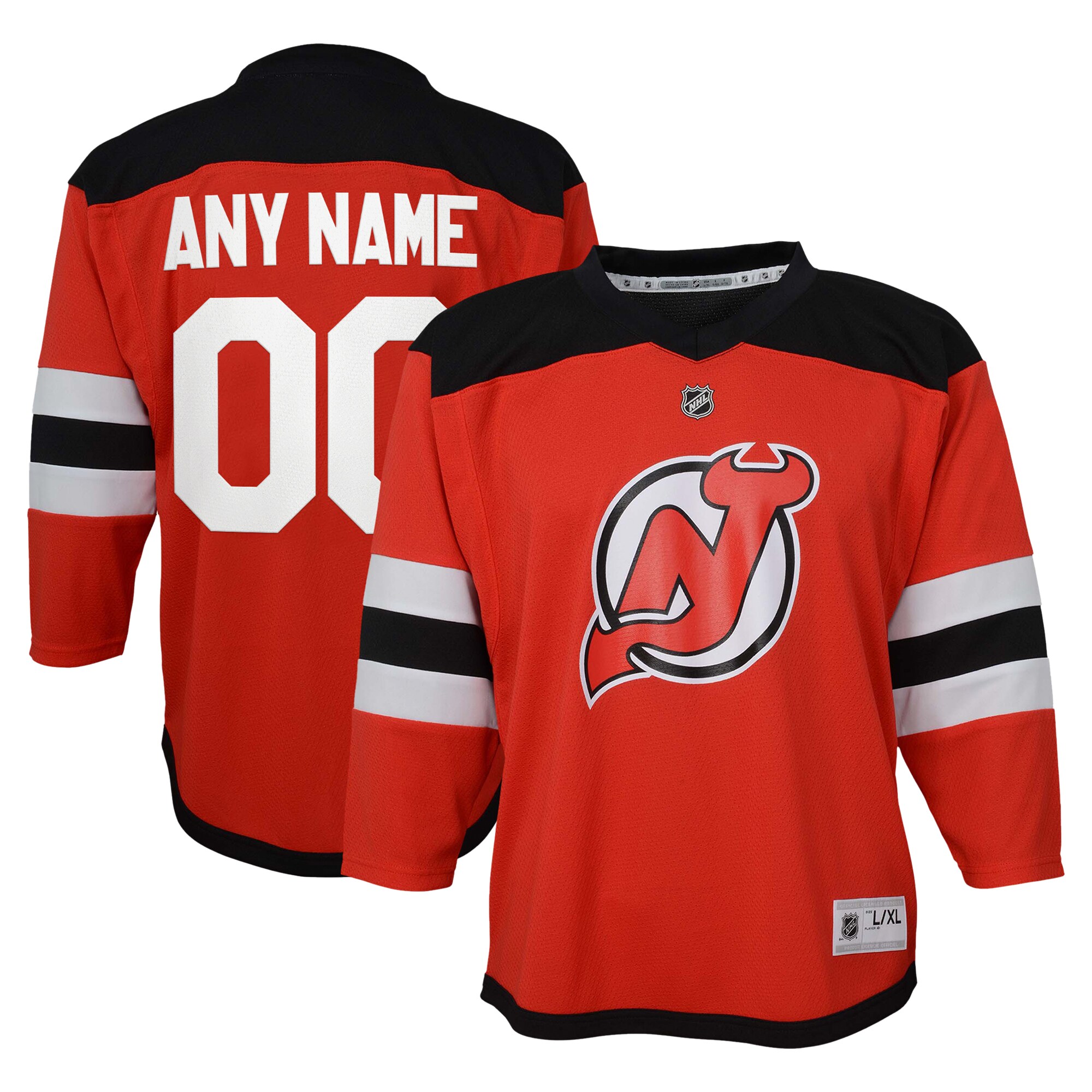 New Jersey Devils Red Custom NHL Jersey Youth