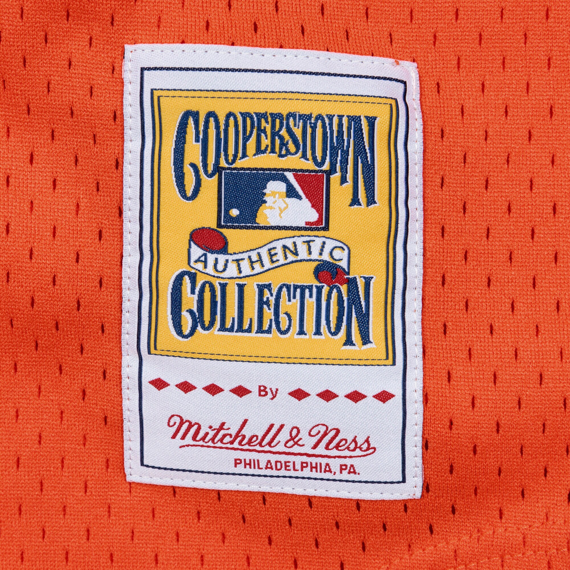 Detroit Tigers Kirk Gibson Mitchell Ness Orange Cooperstown Collection Mesh Batting Practice Button-Up MLB Jersey Men's