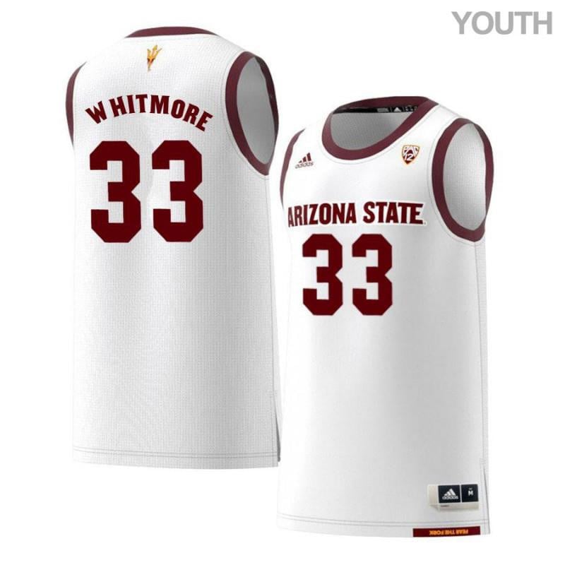 33 David Whitmor White Retro Arizona State Sun Devils NCAA Jersey Youth
