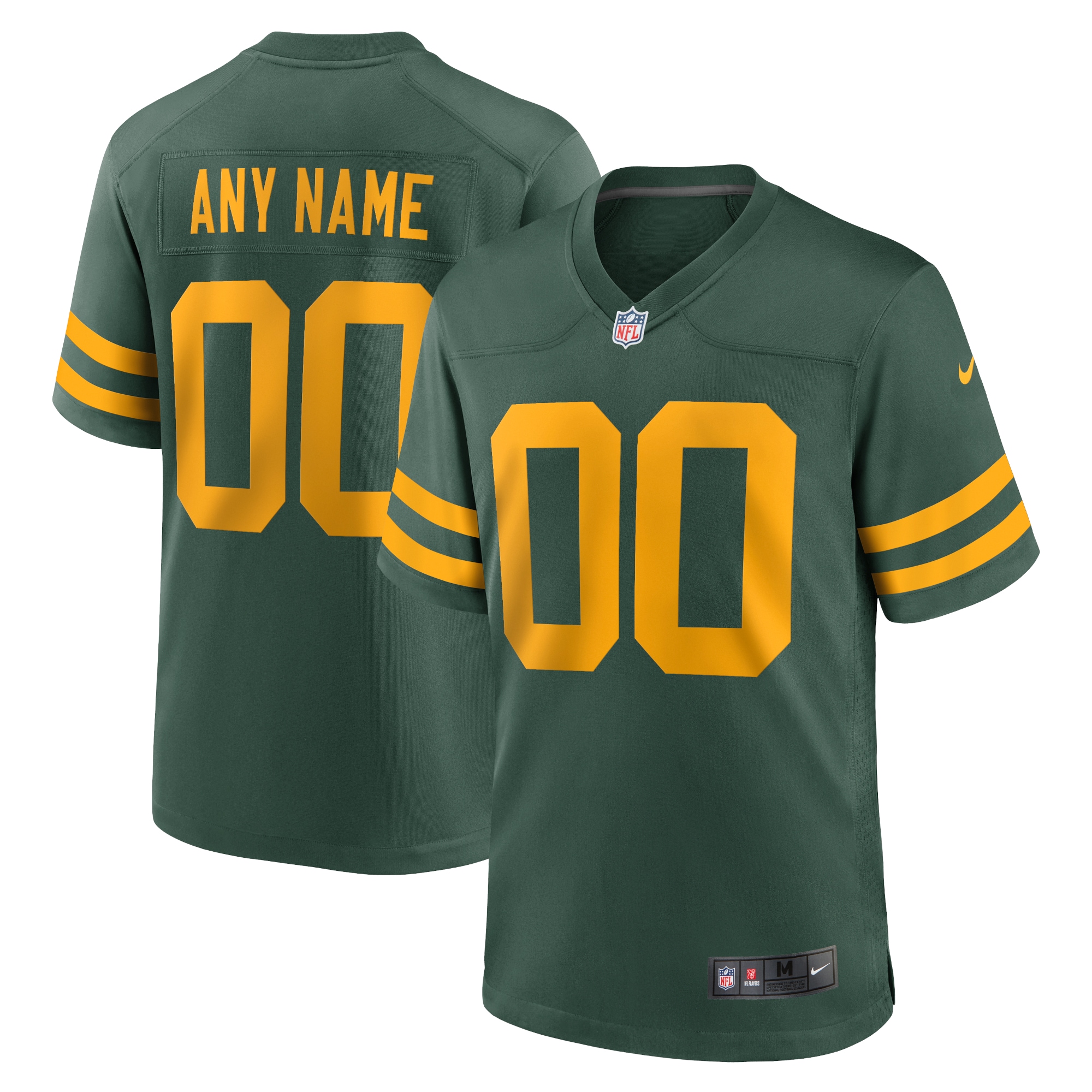 Green Bay Packers Green Alternate Custom NFL Jersey Men's