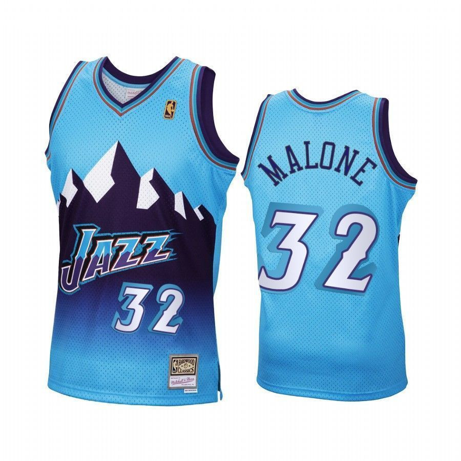 Karl Malone Utah Jazz Blue Reload Hardwood Classics NBA Jersey Men's