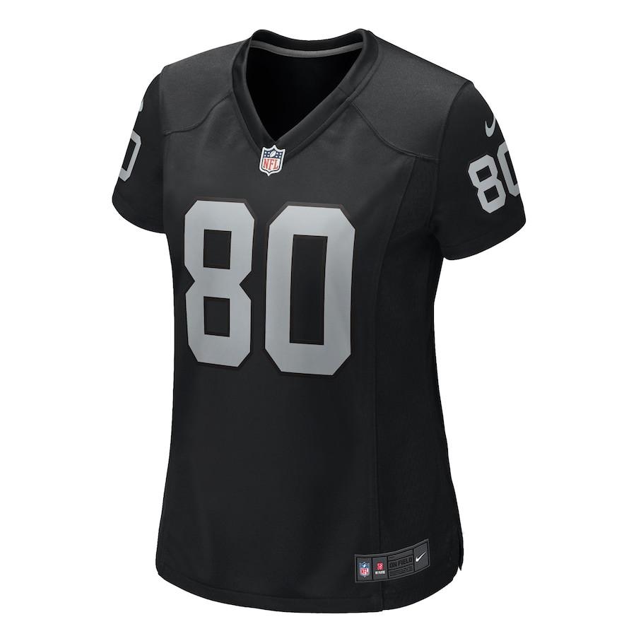 Jeff Foreman 80 Las Vegas Raiders Game Black NFL Jersey Women's